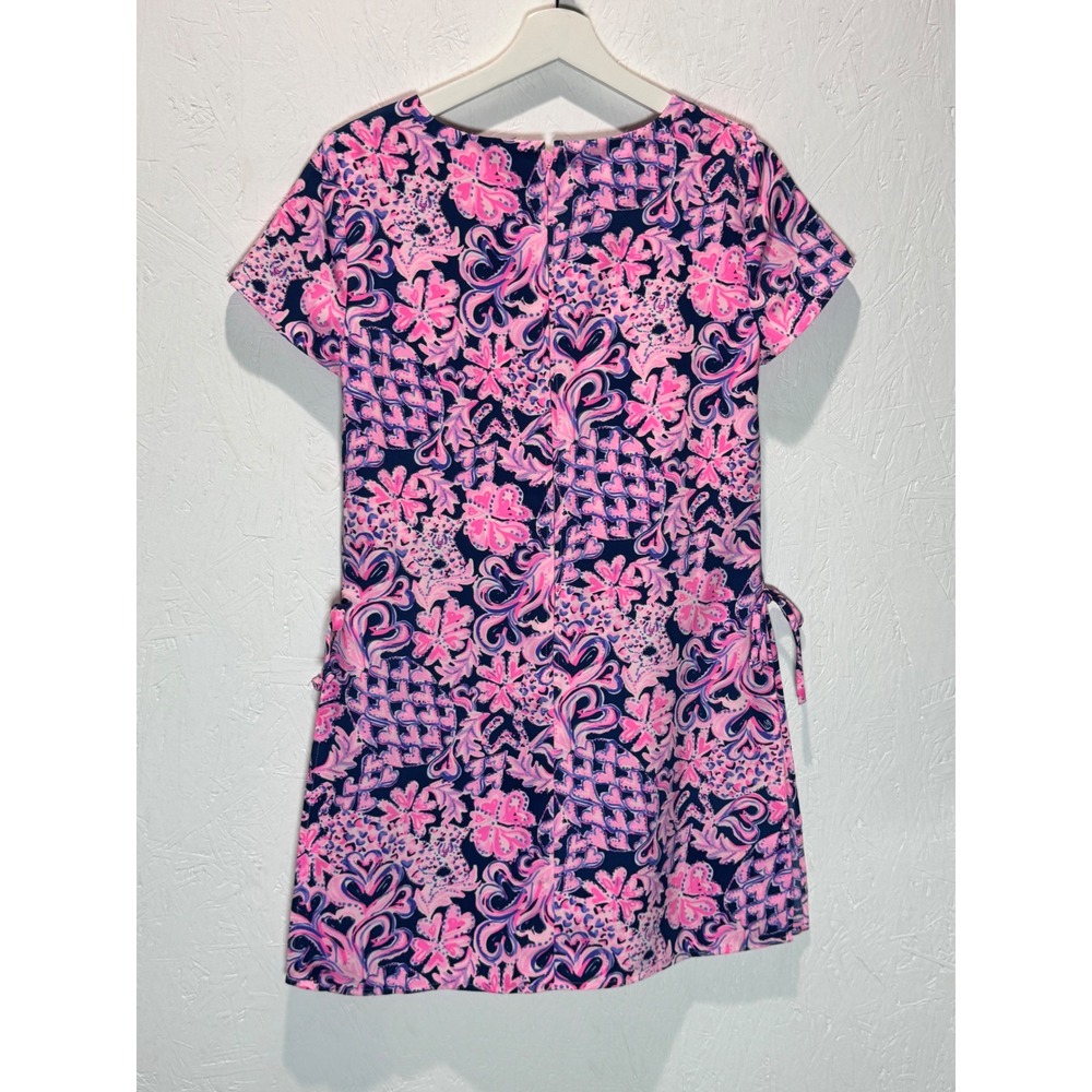 Lilly Pulitzer Blanca Romper Love You Bunches Pink Navy Size 4 - Picture 4 of 4
